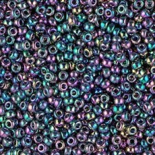 Miyuki rocailles Perlen 11/0 - Metallic variegated blue iris 11-455
